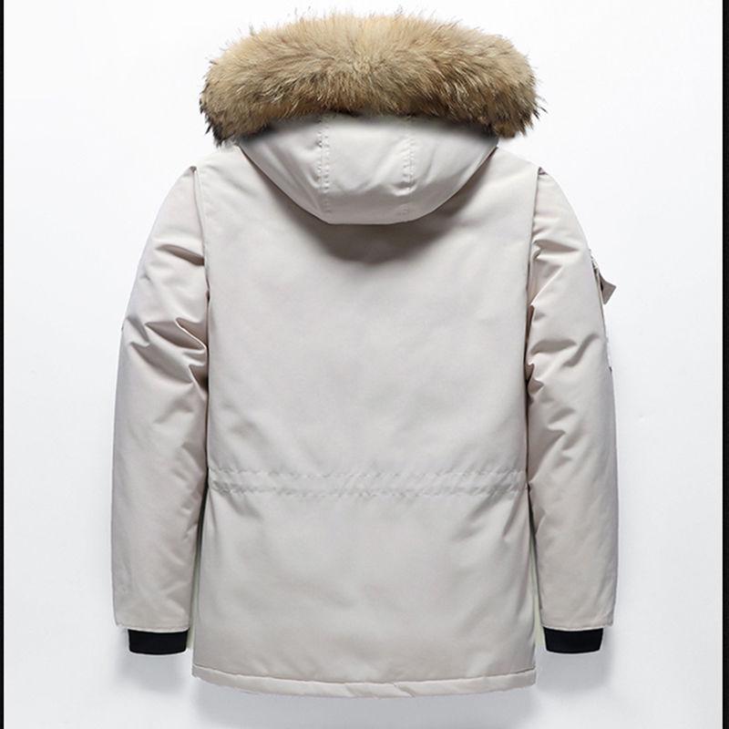 Outdoor Leisure Men's Clothes Winter Medium and Long Section Cotton Clothing Large Size Down Jacket