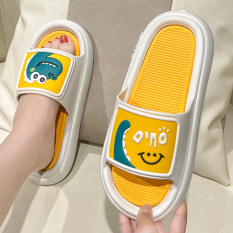 Cartoon Dinosaur Slippers Summer Men and Women Non-slip Slippers Beach Outdoor Slippers Indoor Bathroom Slippers Unisex