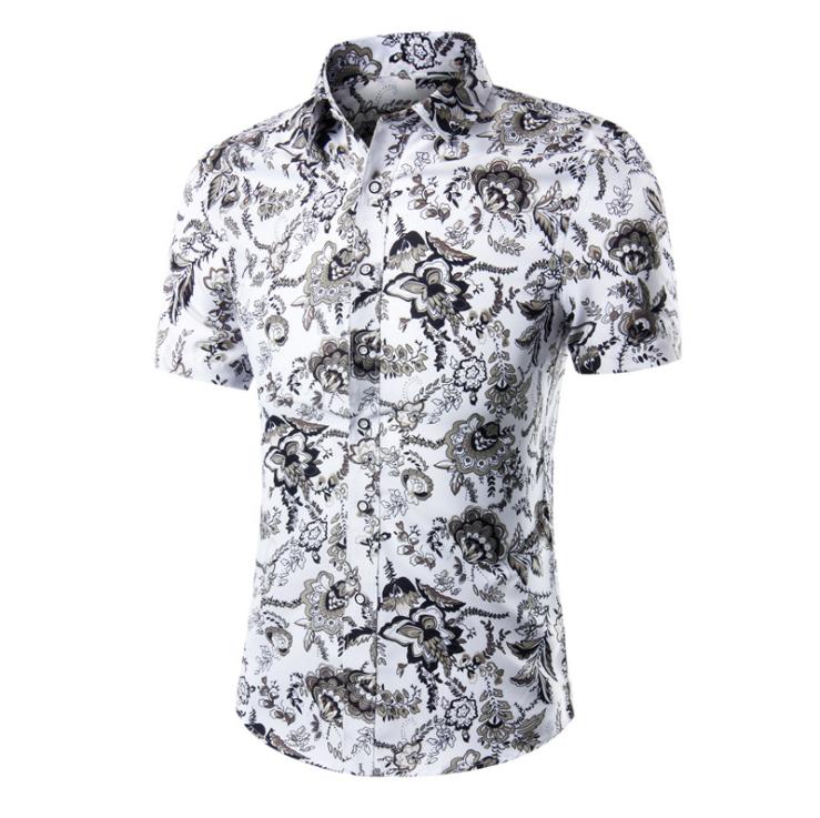 Summer Plus Size Men's Short-sleeved Shirt European and American Fashion Camouflage Casual Shirt