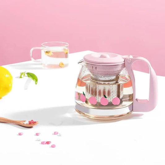 Teapot 700ML Glass Teapot Household Kettle Filter Fruit Teapot