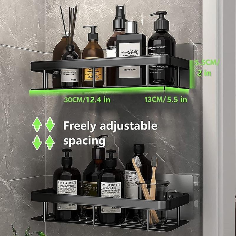 Bathroom Shelves No-drill Corner Shelf Shower Storage Rack Holder Toilet Organizer Bathroom Accessories Suction Cup Wall Rack Toilet Rack