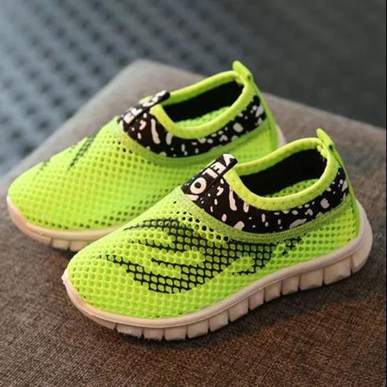 Children's Summer Mesh Shoes Boys' Anti-slip Bright Color Casual Shoes Soft Sole Flat Shoes