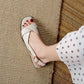 Fairy Style Sandals Female Summer Flat Bottom All-match Soft-soled Slippers Soft Leather Low-heeled Cross Roman Sandals