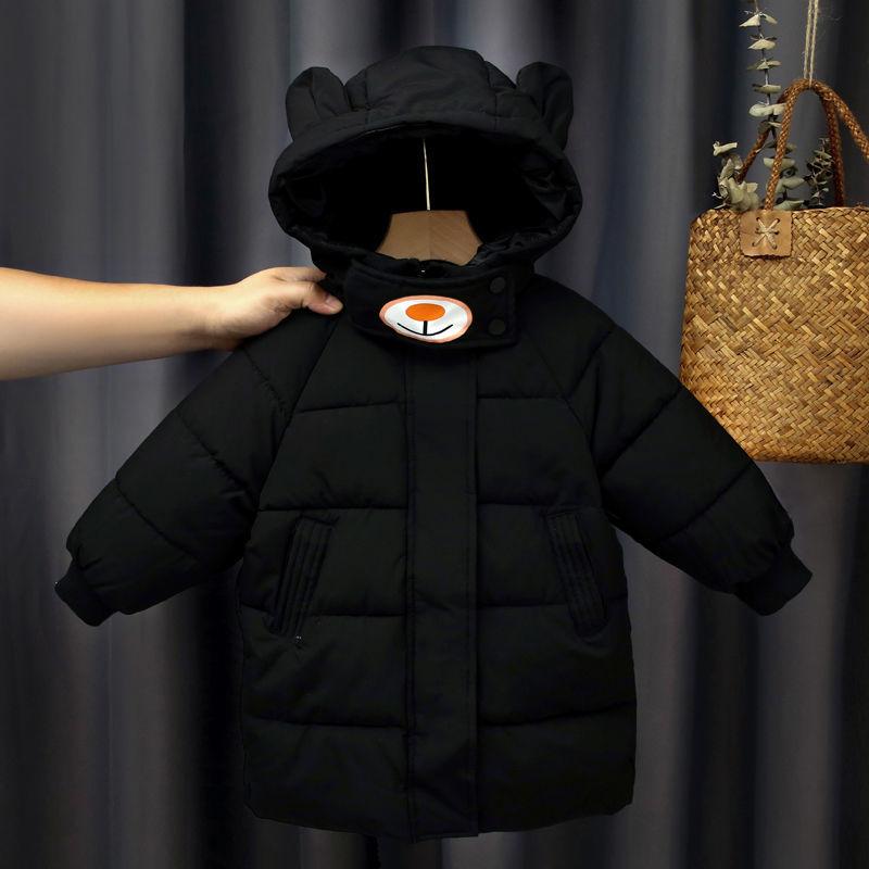 Children's Down Coat Mid-length Boys and Girls Padded Jacket Baby Korean Version Long Thick Super Cute Cute Winter Jacket