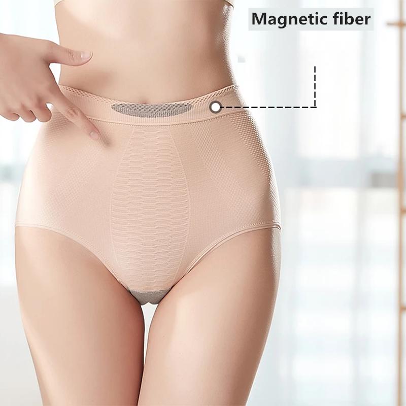 Women's Sexy Underwear 3 Packs Graphene Antibacterial Panties High-waisted Abdomen Hips Pelvis Adjustment Panties Body Shaping Breathable Hip Pants