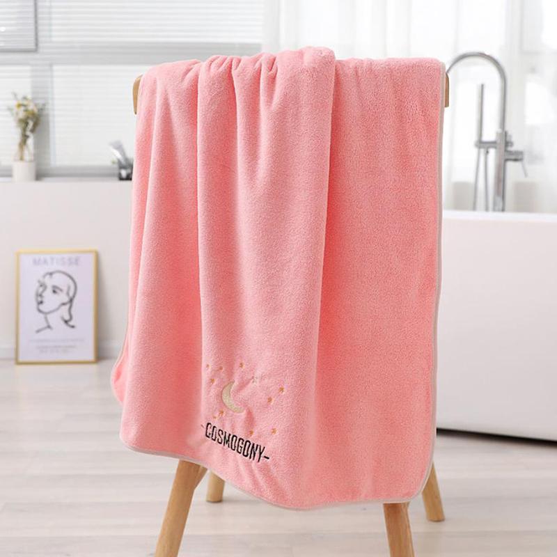 Bath Towel Quick Drying Super Absorbent Swimming Bathroom Bath Towel Towels Wash Wrap Cloth Solid Color