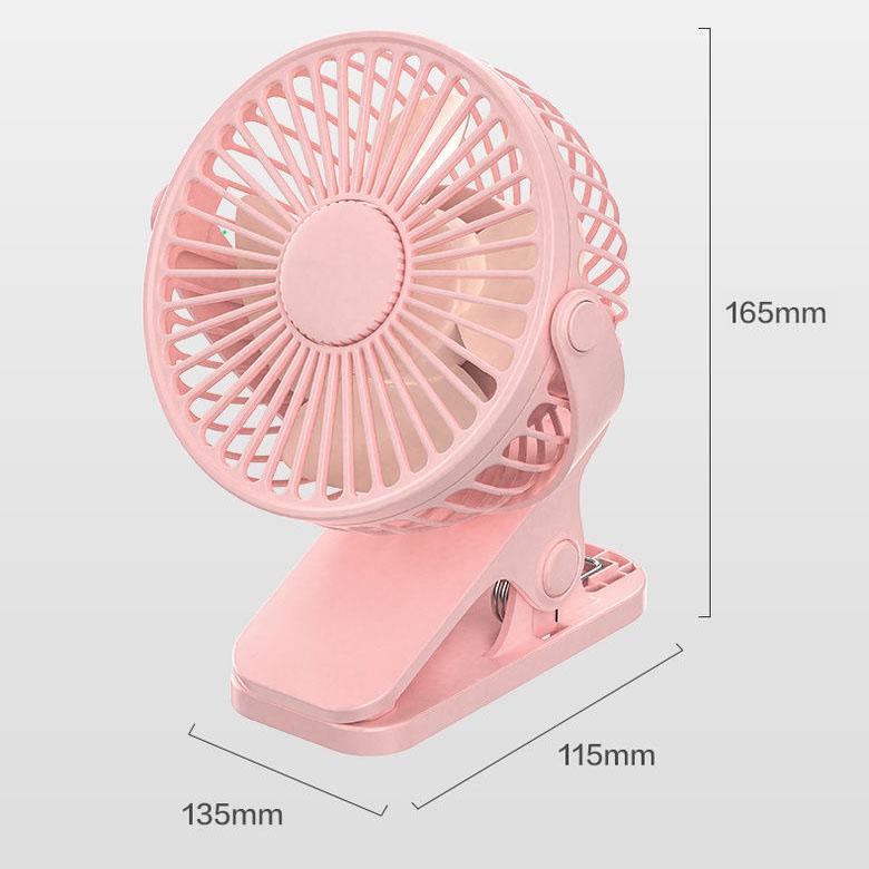 USB Mini Electric Fan Student Dormitory Clip Fan Charging Portable Desktop Fan Solid Color Bed Mute Small Fan