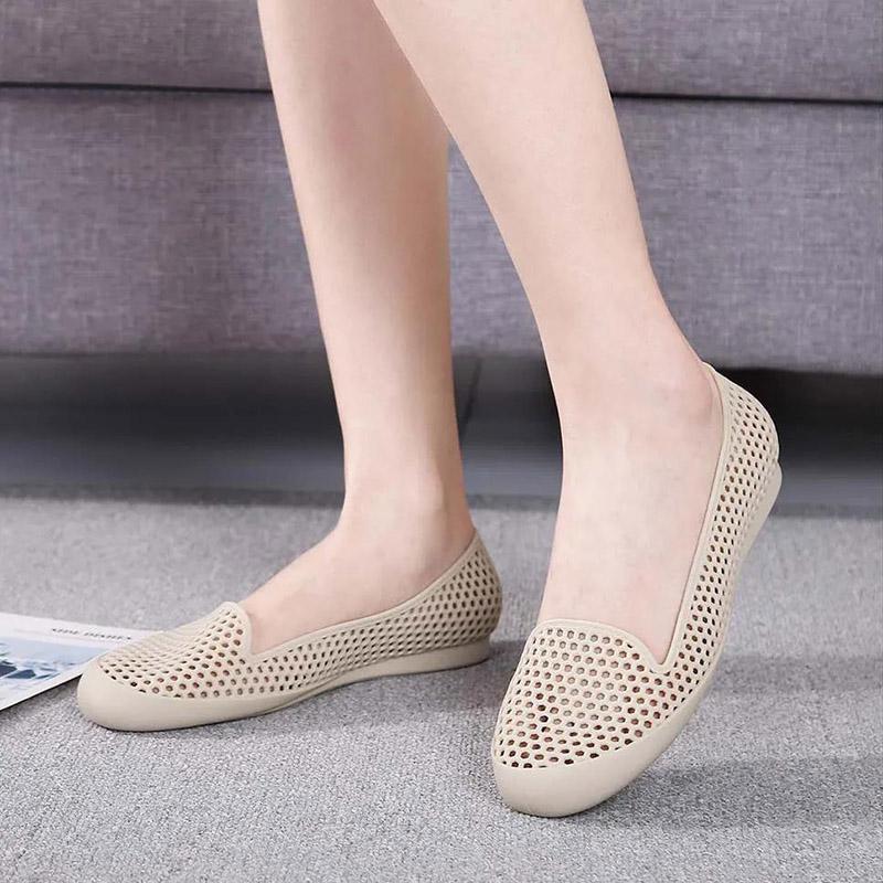 Women's Summer Sandals Hollow All-match Plastic Flat Casual Soft-soled Shoes