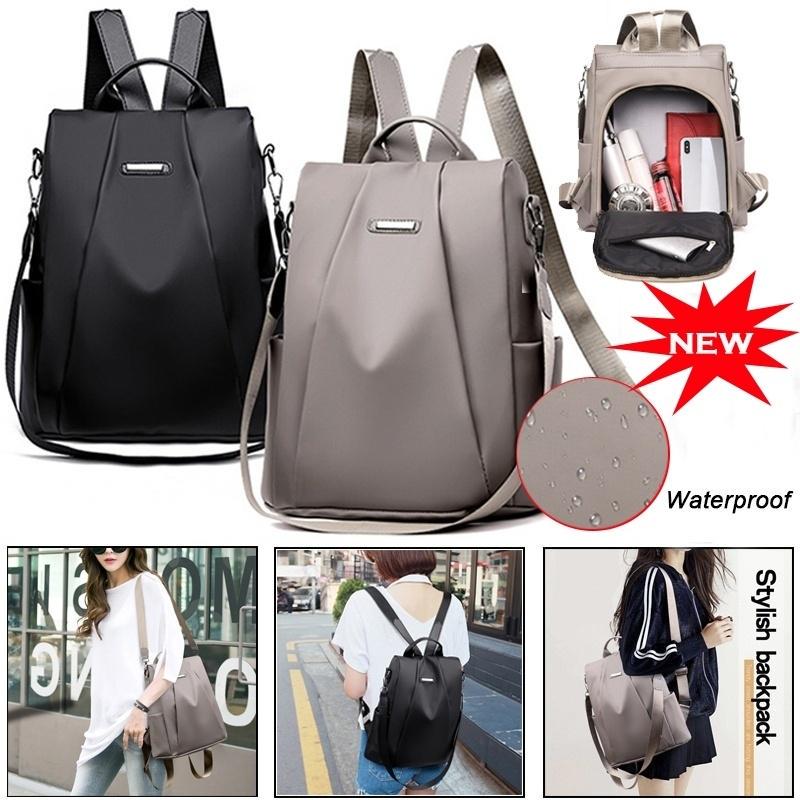 Men's and Women's Waterproof Travel Backpack Nylon Shoulder Backpack School Bag