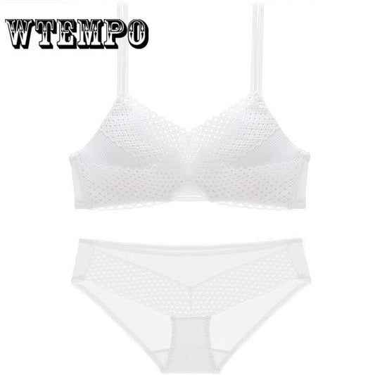 Summer Cross Mesh Anti-glare Tube Top Without Rims Comfortable Bra Suit