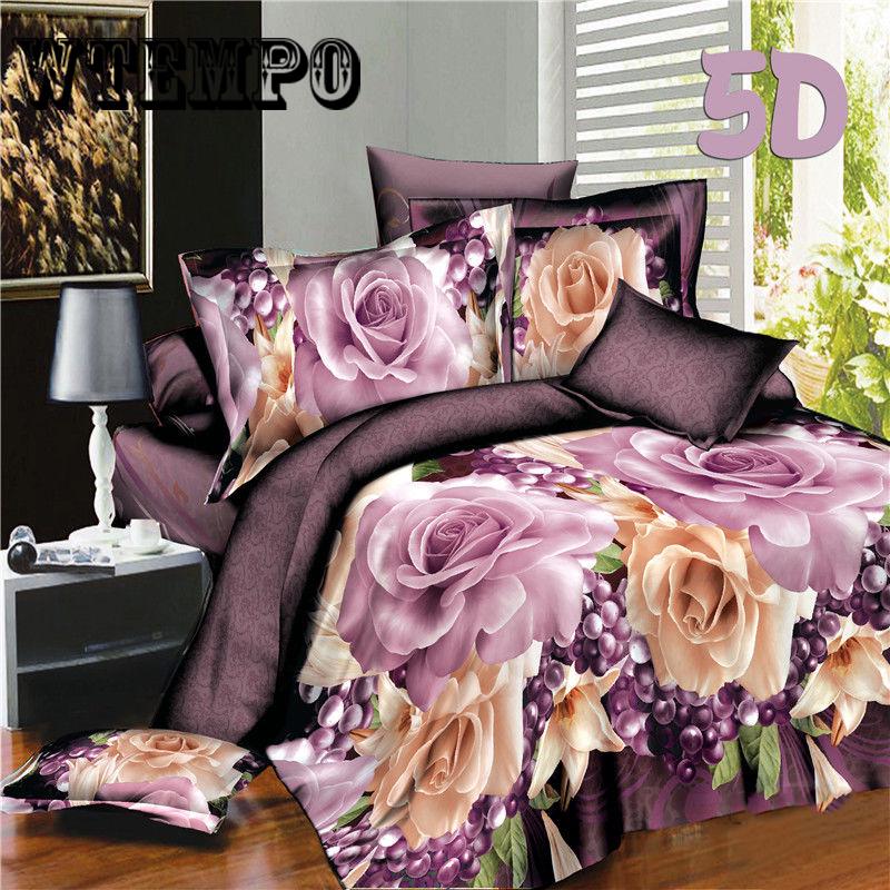 Luxury 3d Fly Horse 4pcs Bedclothes Queen Bedding Set Bedlinen  Bedding Sets Duvet Cover Set