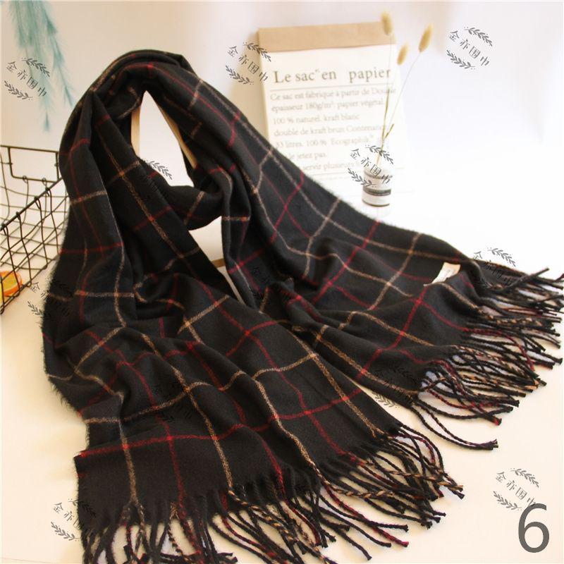 Winter Women Scarf Plaid Warm Cashmere Scarves Shawls Female Pashmina Scarf Lady Blanket Wraps