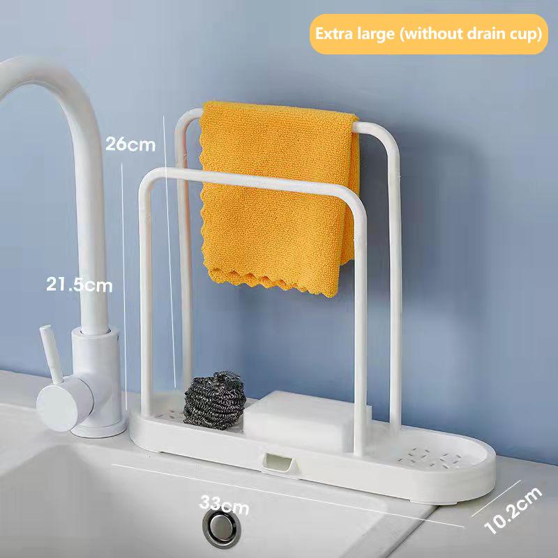 Drain Rack Hanging Dish Cloth Rag Shelf Kitchen Supplies Scouring Arrangement Shelf Sink Storage Rack Home Organizer Towel Rack