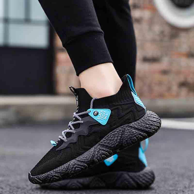 Size 39-44 Fashion Summer Men Mesh Sneakers Low-top Running Basketball Shoes Outdoor Non-slip Shockproof Letter Shoes