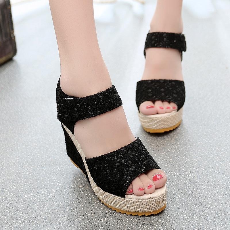 Legend Women's Fashion Wedge Slippers Open Toe Pump Summer High Heel Sandals