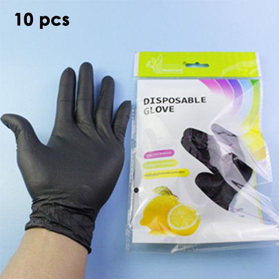 10/20/100 Pcs Disposable Black Nitrile Gloves Dish WashingAnti Dirty Oil Protective for Women Men