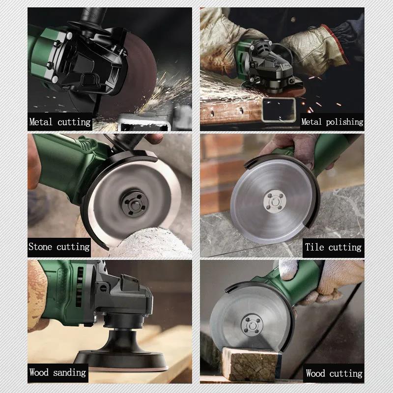 9 Styles Electric Angle Grinder Set Multi-function Grinder Cutting Machine Support 100mm Roulette Garden Tools Industrial Supplies