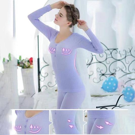 Women Winter Thermal Underwear O-neck Female Autumn Tight Suit Windproof Soft Lining Long Sleeve High Elasticity Slim Multiple colors available