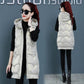 Disposable Bright Face Down Cotton Vest Women Mid-length Autumn and Winter Thick Vest Outer Wear Vest Jacket