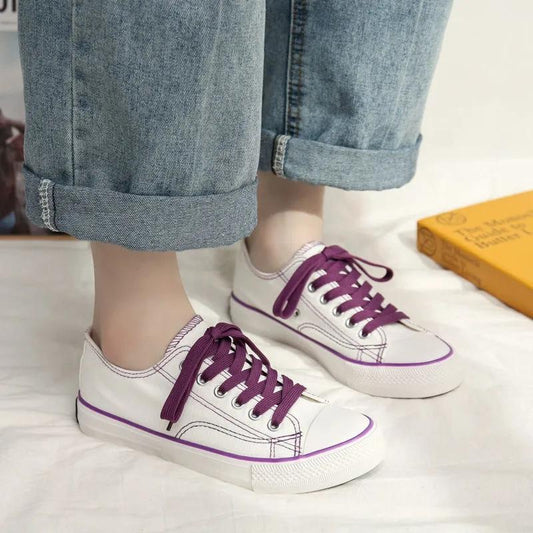 Women's Canvas Shoes Student White Shoes Korean Style Flat Shoes Breathable Sneakers Casual Shoes for Girls