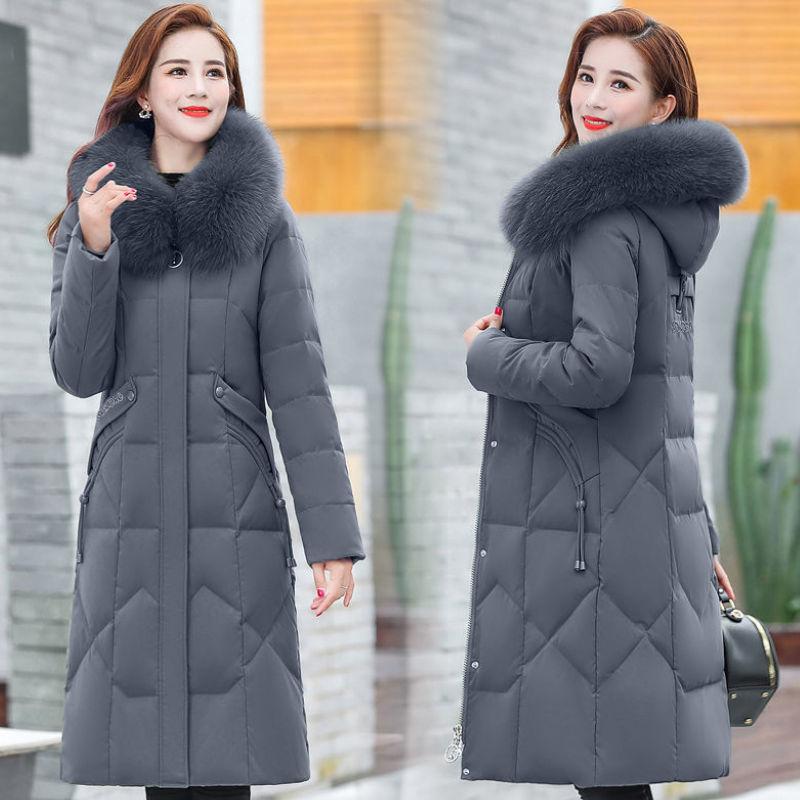 Fashion Down Women's Winter Long Section Over The Knee Thick Down Jacket Korean Style Slim Thin Women's Down Jacket