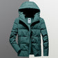 Fashionable Hooded Quality Men's Down Jacket Young and Middle-aged Cold-proof Warmth Thick Real White Duck Down Jacket