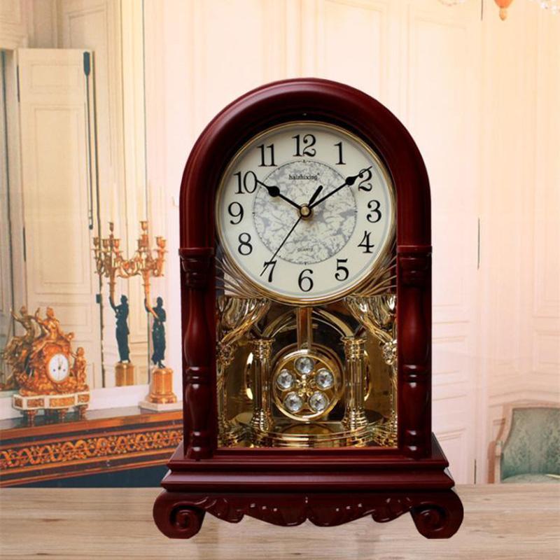 Table Clocks Pendulums Living Room Retro Silent Clocks Chinese Old-fashioned Pendulum Clocks Large Timekeeping European-style Clocks