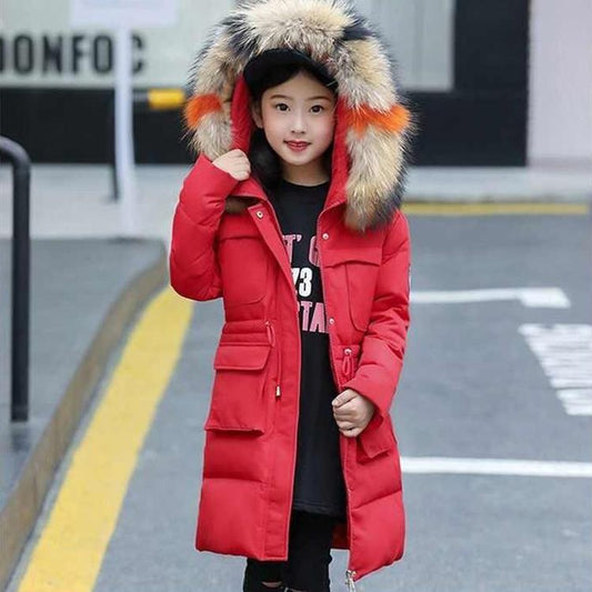 Winter Girl's Cotton Padded Jacket Fashion Korean Down Children's Cotton Padded Jacket