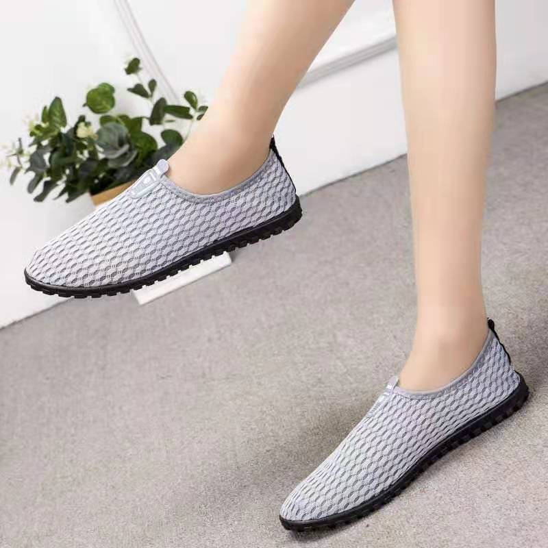 Women's Net Shoes Breathable Mesh Shoes Women's Casual Shoes One-step Light-weight Daily Shopping Walking Shoes