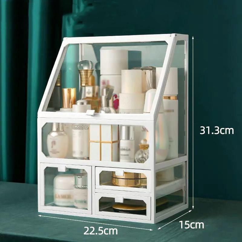 Cosmetic Storage Box Lipstick Acrylic Net Red Desktop Large Capacity Skin Care Dust-proof Brush Bucket Dressing Table Shelf