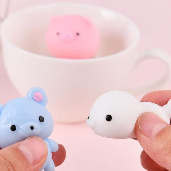 Cute Cartoon Little Animal Squishy Toy Stress Relief Soft Mini Animal Squeeze Lovely Toy Gift