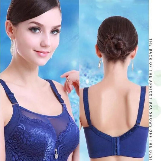 Large Size Thin Bra with Steel Ring Gathered To Adjust The Underwear Bra To Prevent Sagging and Anti-glare