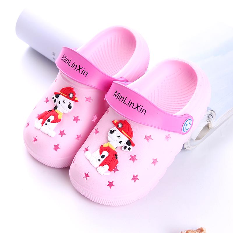 Pair of Slippers Soft Bottom Slippers Summer Cartoon Non-slip Beach Children's Shoes