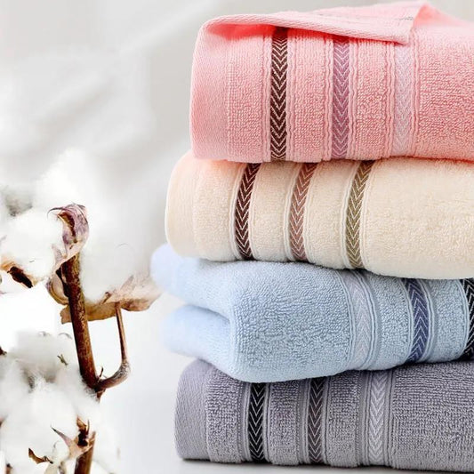 Bathroom Accessories Striped Pattern 2Pcs Towels Soft Cotton Towel for Face Washing Water Absorption Household Towels