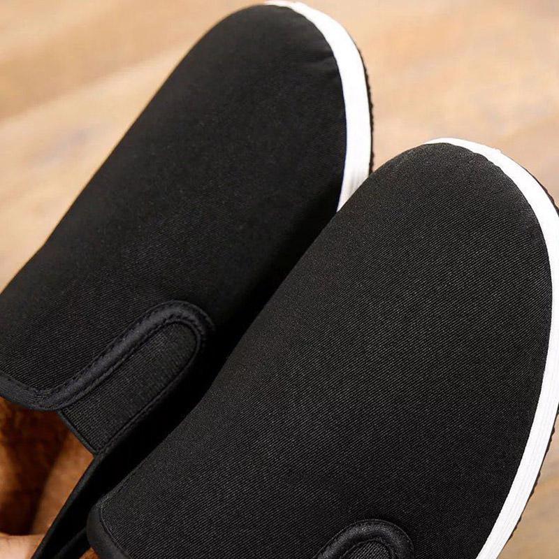 Autumn and Winter Cotton Shoes Plus Velvet Thickened Men's and Women's Non-slip Soft Bottom Wear-resistant Cloth Shoes