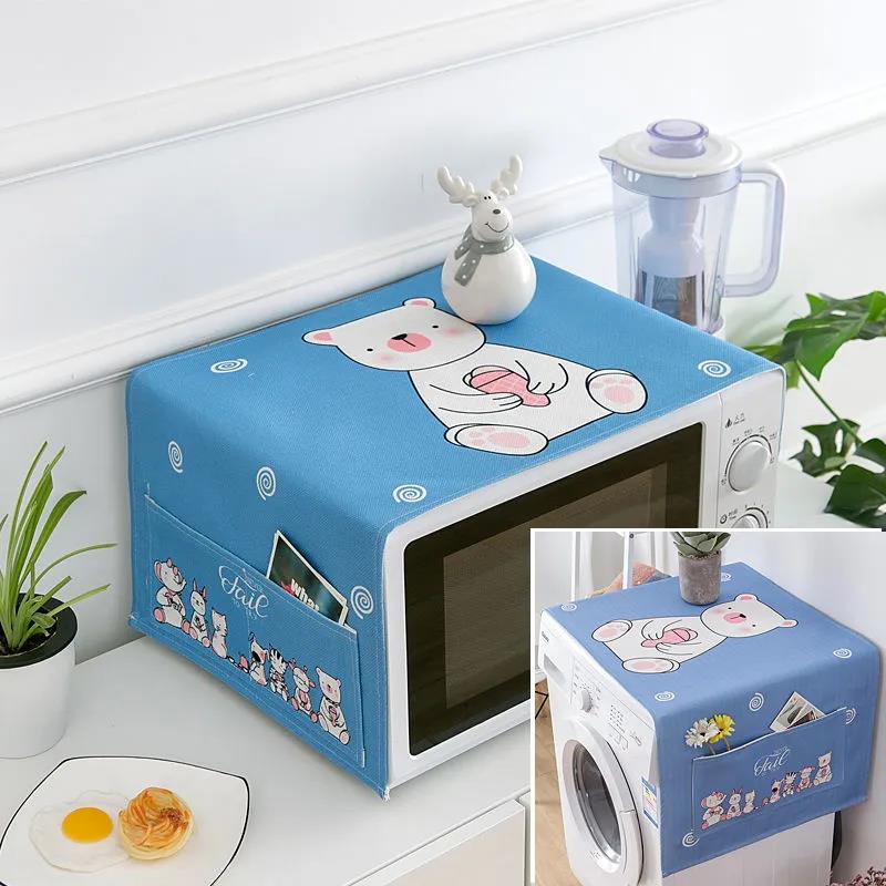 Microwave Oven Cover Oil-proof and Waterproof Household Dustproof Cloth Refrigerator Universal Household Cover Towel