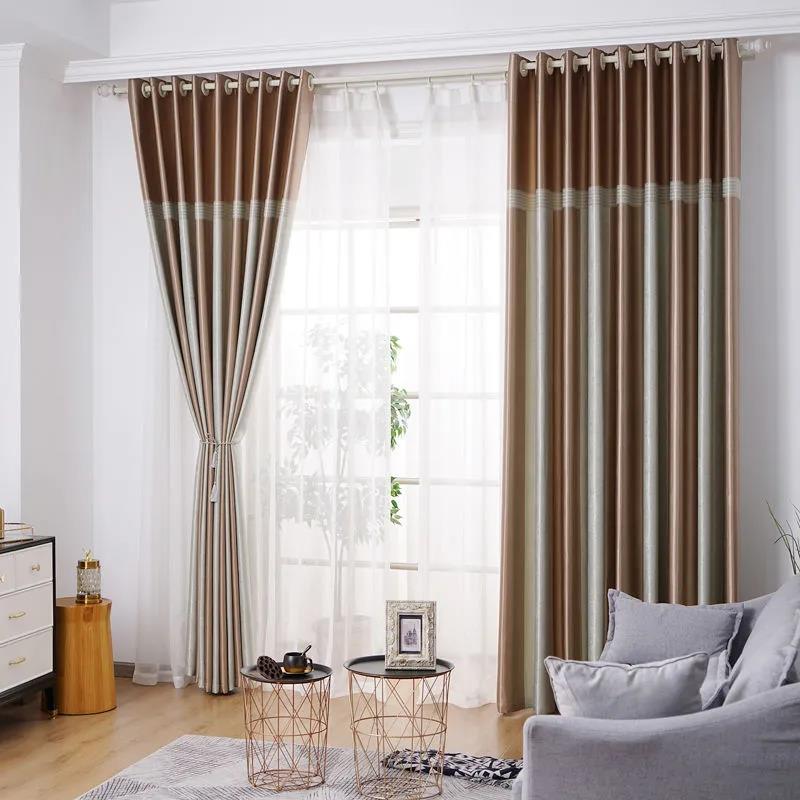 Curtains Shading Living Room High-end Atmospheric Finished Curtains Home Bedroom Balcony Sun-proof Shade Cloth Bay Window Floor-to-ceiling Windows