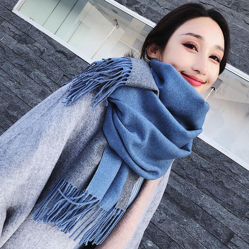 Women Scarf Fashion Solid Shawls Wraps Lady Rabbit Fur Female Hijab Winter Foulard Headband Scarves