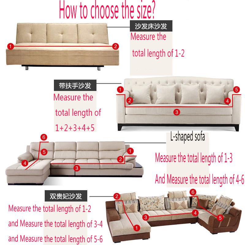 Plush Thicken Elastic Sofa Cover Universal Slipcover 1-4 Seater Stretch Couch Cover for Living Room