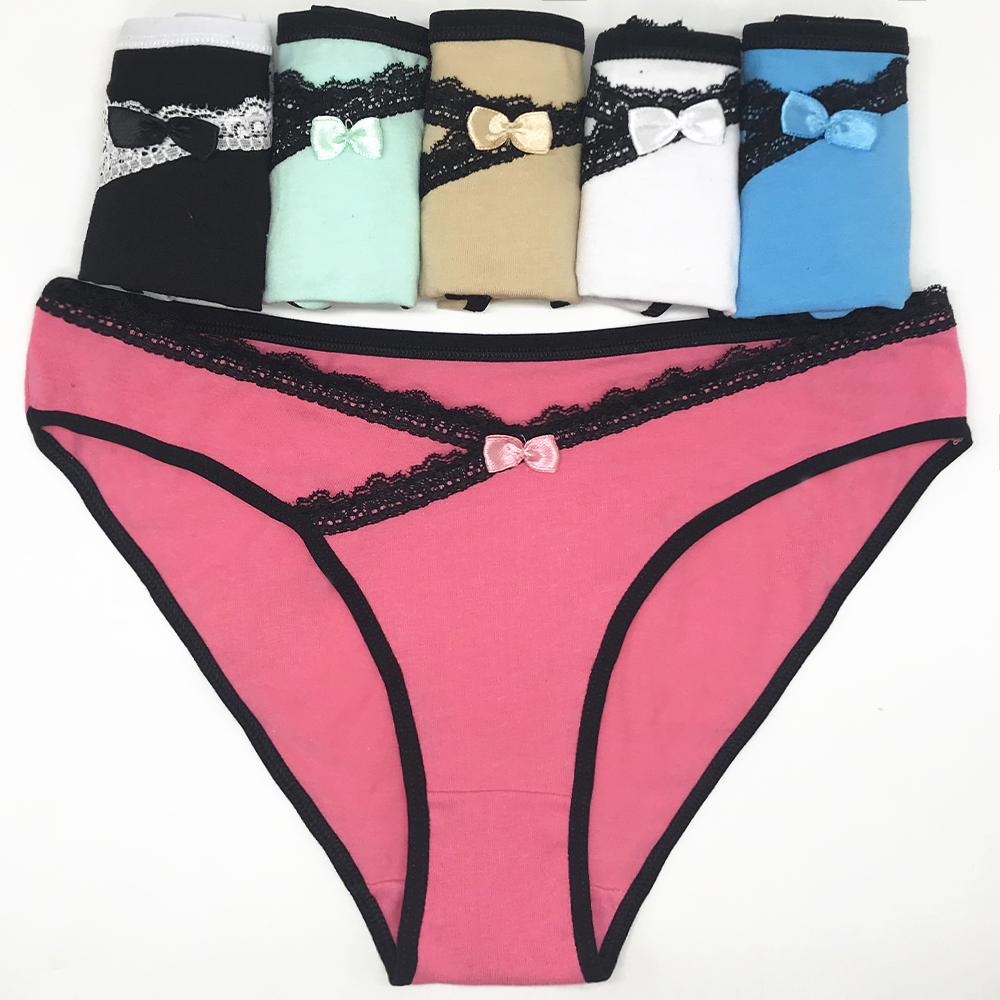 6 pcs/lot Woman Underwear Cotton Briefs Sexy Panties Low Rise Intimates Lingerie for Women