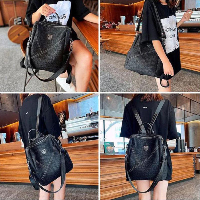 Leather Backpack Ladies Premium Western Style Backpack Soft Leather Large Capacity Travel School Bag