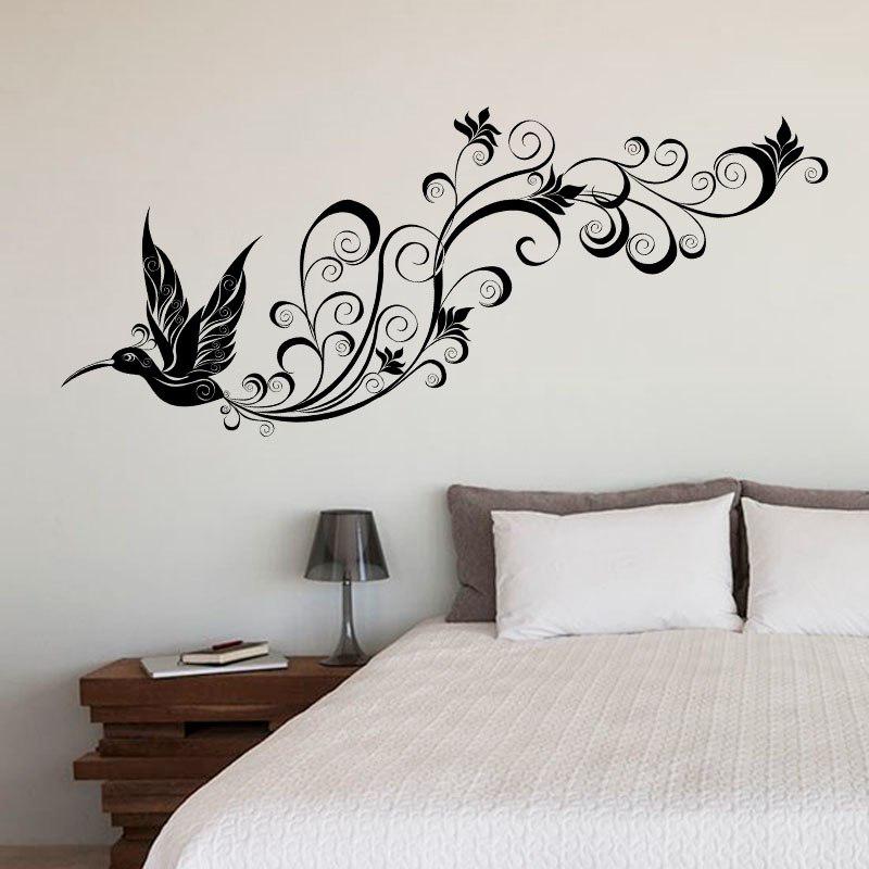 [Wall sticker ]Modern Diy Black Flying Birds Silhouette Wall Decorative Wall Stickers Living Room Ar