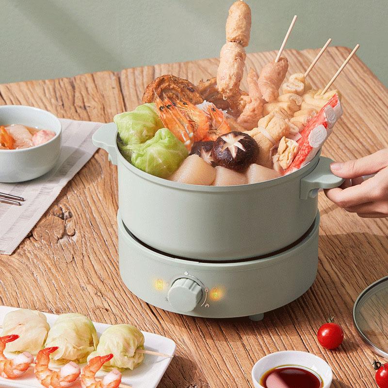 Split Electric Pan Household Steaming and Boiling Electric Pot Noodle Pot Multi-function Electric Boiling Pots and Utensils