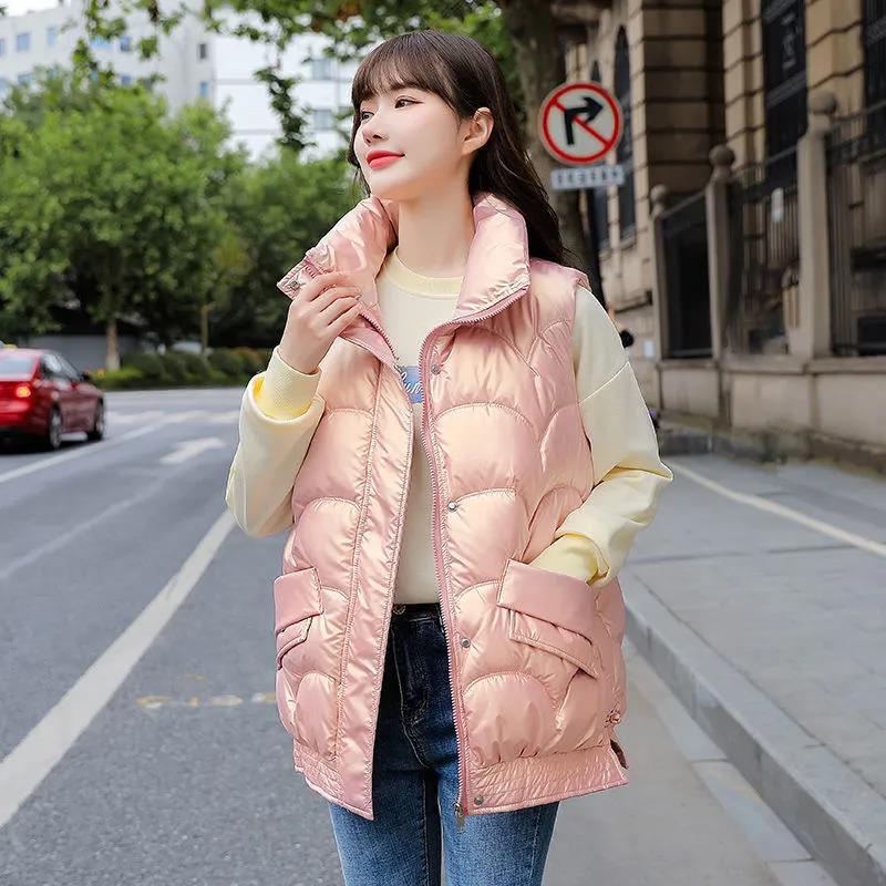 Cold-proof Vest Women's Down Cotton Short Autumn and Winter Loose and Thick All-match Jacket