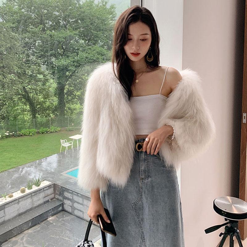 Short Female Fox Fur Coat Korean Version of Haining Mink Fleece and Fur Coat