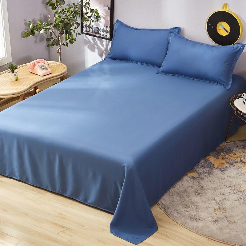 Bedding Cotton Queen-size Bed Sheet One Piece Soft Sheet Extra-large Size Simple Pure Color High-quality Bed Sheet