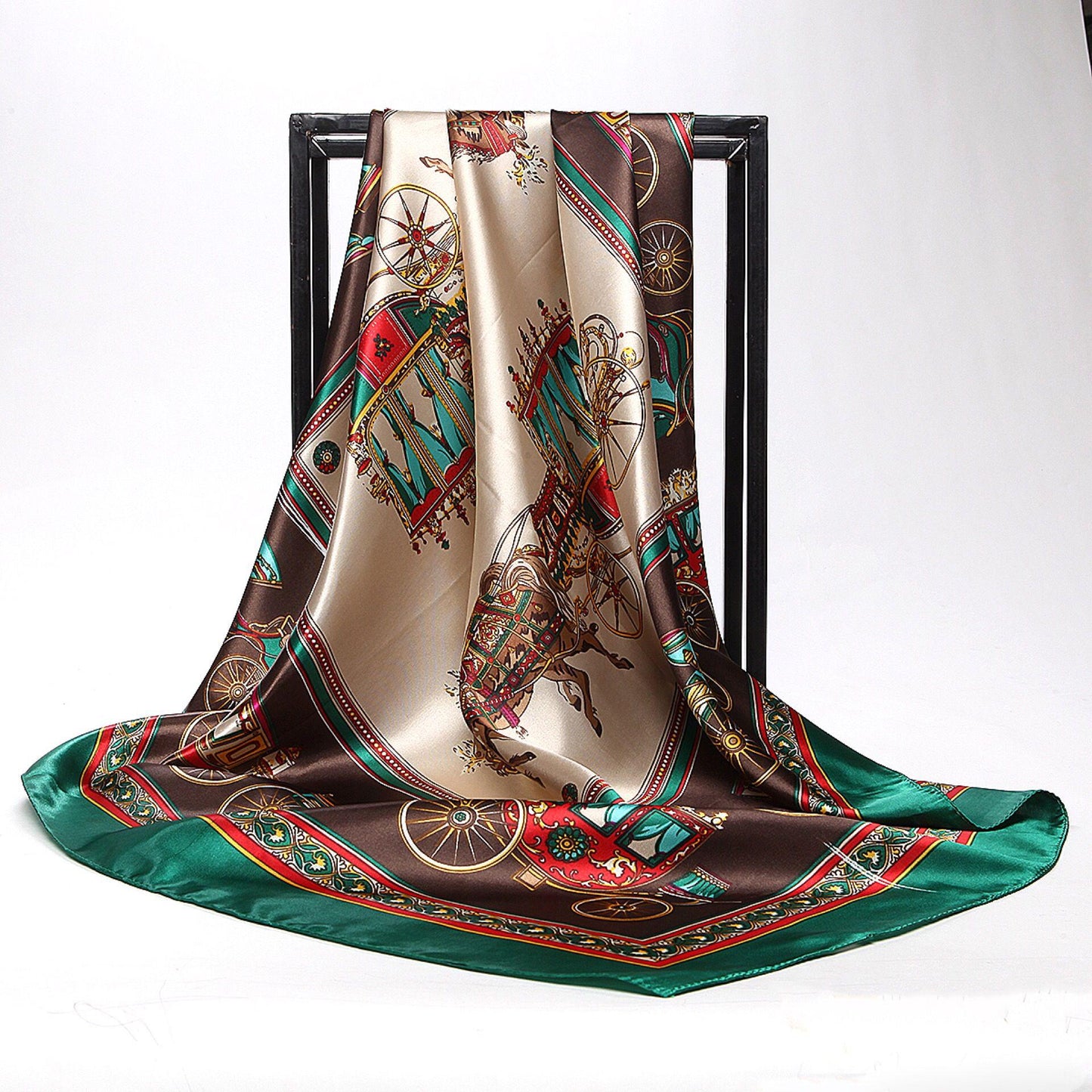 Fashion Shawl Scarf for Women Print Silk Satin Scarfs Female 90cm*90cm Square Shawls Scarves Ladies