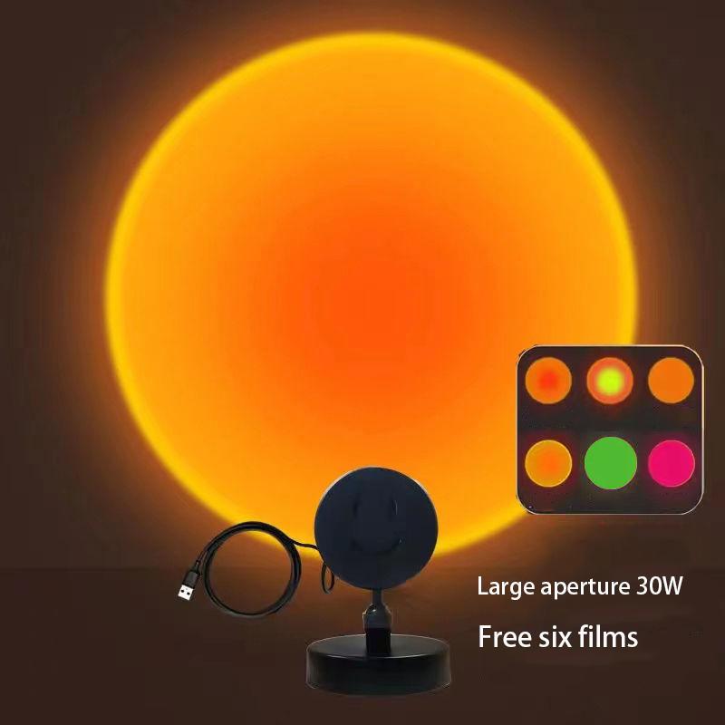 Lifting Portable Sunset Light Small Lantern Cheap Atmosphere Projection Afterglow At Dusk Taking Pictures Sunset Light 6-color Light