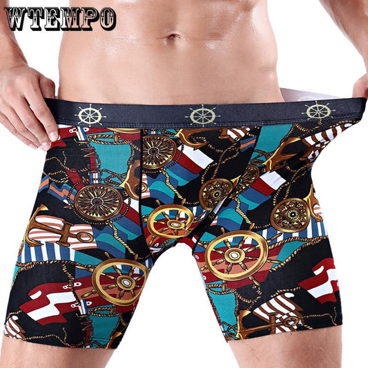 2pcs Long Men's Underwear Soft Boxers Cotton Boxer shorts Plus Size Underpants  Breathable