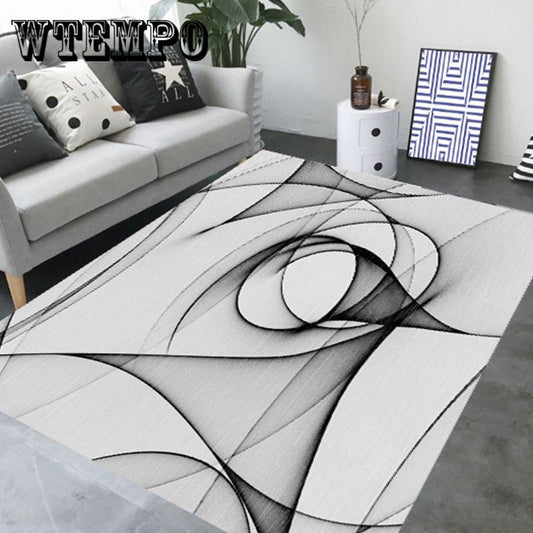 Nordic Style Carpets For Living Room Simple Striped Carpet Big Size High Quality Home Mat